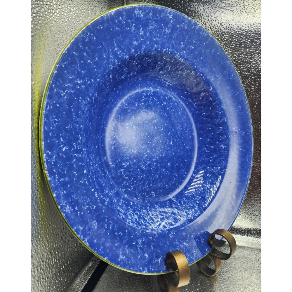 Over & Back Sojourn Sponge Blue Large Pasta Serving Bowl ITALY (READ LISTING!!!) - Picture 3 of 14